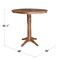 International Concepts Round 36 in Round Top Pedestal Table with 12 in Leaf, 42.1 in H, Distressed Oak, 36 in W, 48 in L K42-36RXT-27B-6B-2 - alternate 7